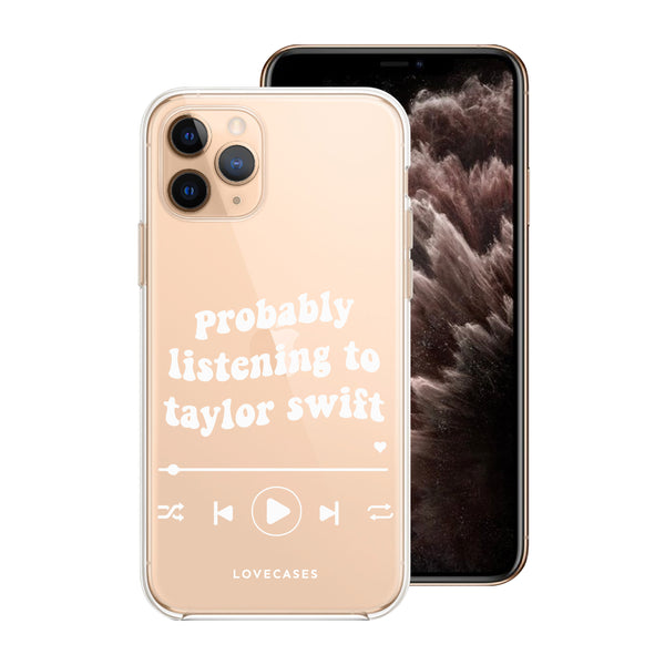 White Probably Listening to Taylor Swift iPad Case – LoveCases