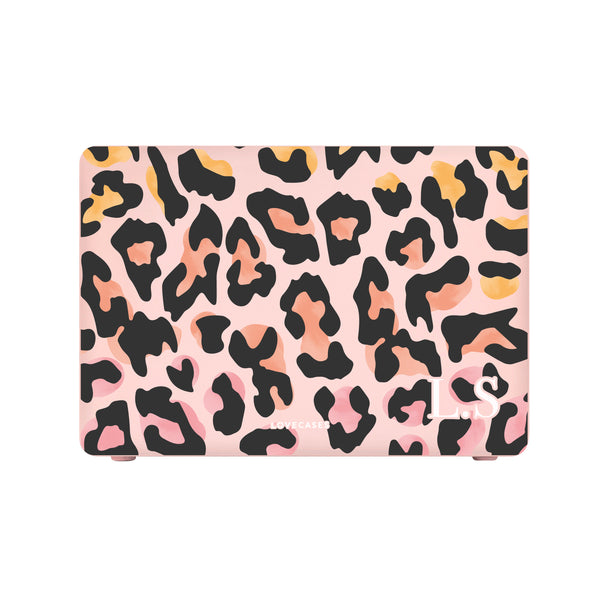 Personalised Coloured Leopard Matte Pink MacBook Case LoveCases