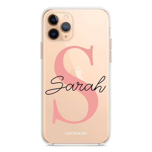 Personalised Black Initial Phone Case LoveCases