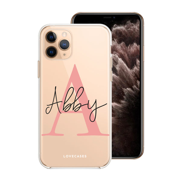 Personalised Black Initial Phone Case LoveCases