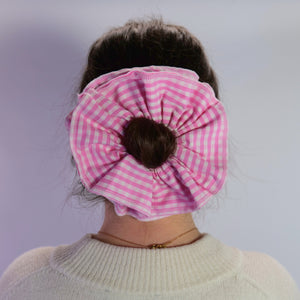 Pink Gingham Scrunchie