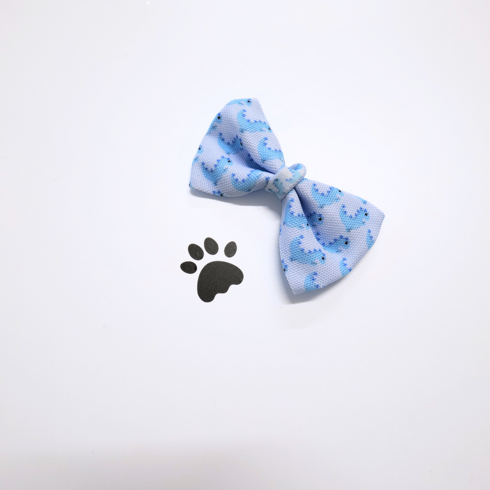 Blue Dinosaur Bow Tie