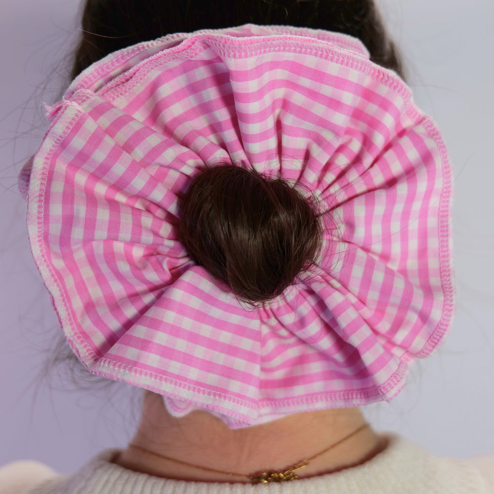 Pink Gingham Scrunchie