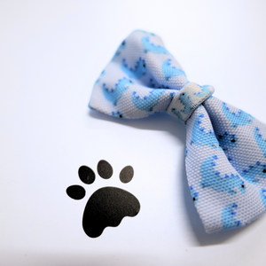 Blue Dinosaur Bow Tie