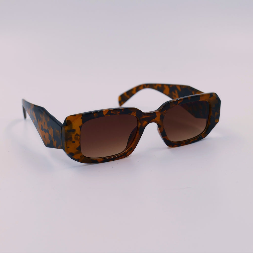 Mid Square Sunglasses in Tort