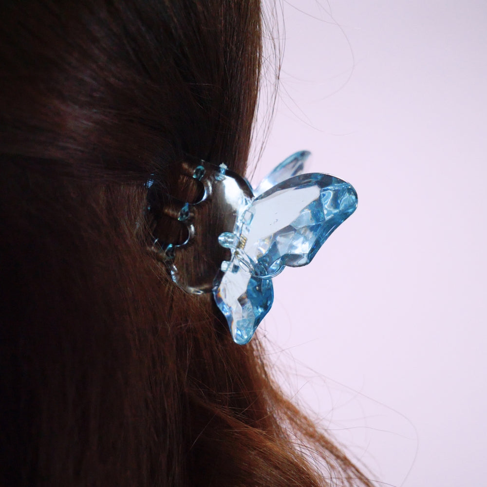 Blue Butterfly Claw Clip