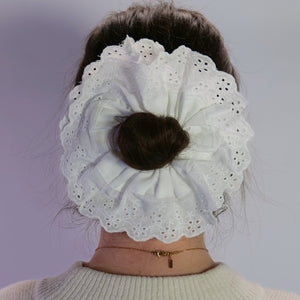 White Lace Scrunchie