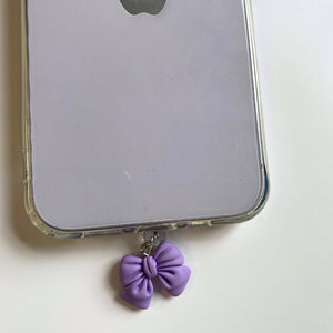 Purple Bow Dust Plug - For Lightning Devices