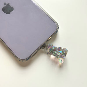 Iridescent Teddy Bear Dust Plug - For Lightning Devices