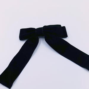 Black Velvet Hair Bow