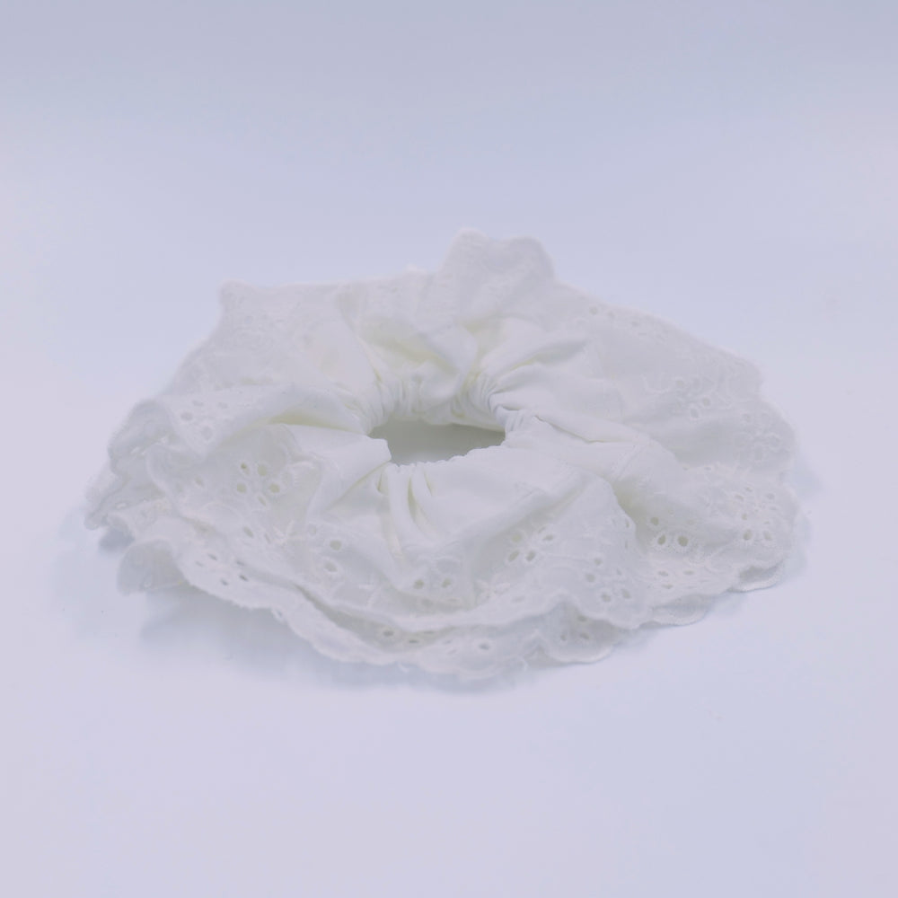 White Lace Scrunchie