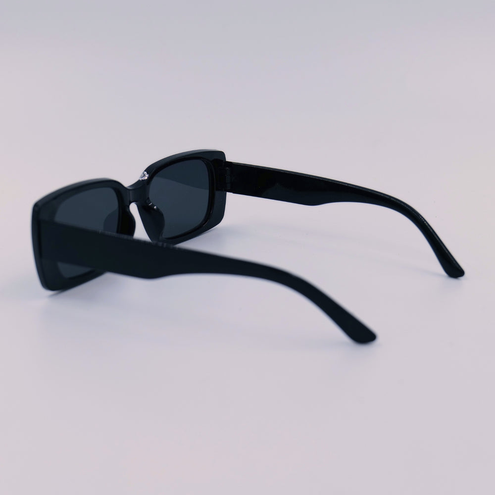 Mid Square Sunglasses in Black