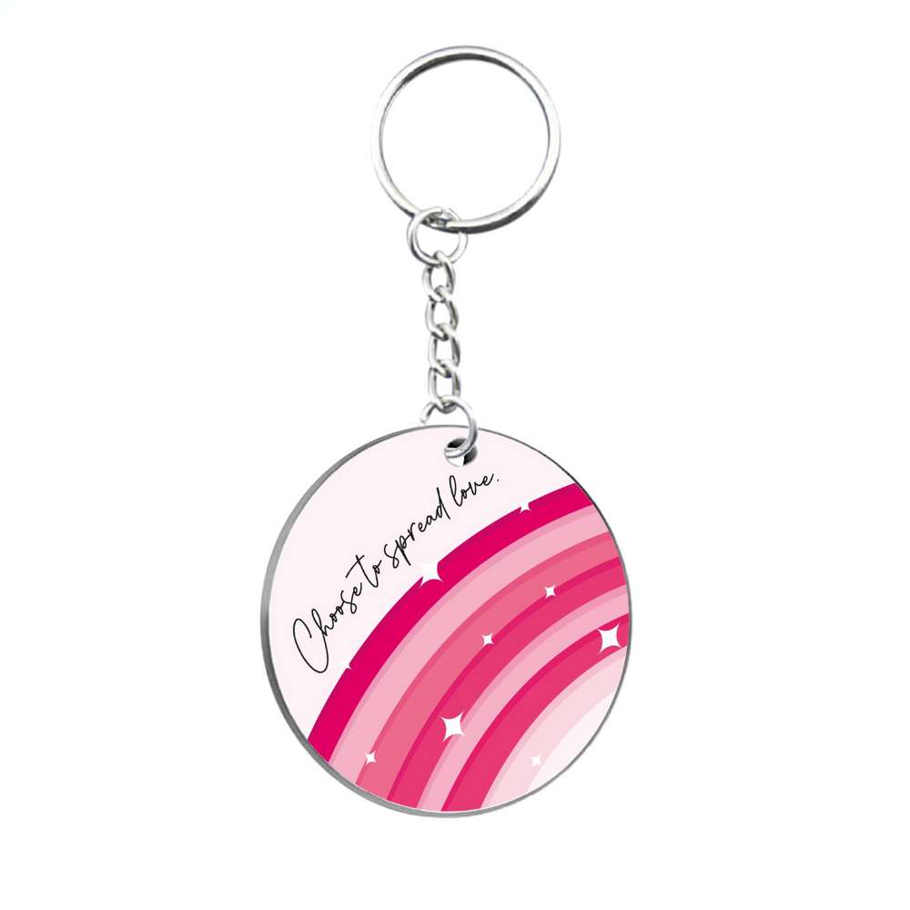 Choose To Spread Love Circle Keyring