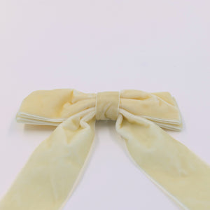 Cream Velvet Hair Bow