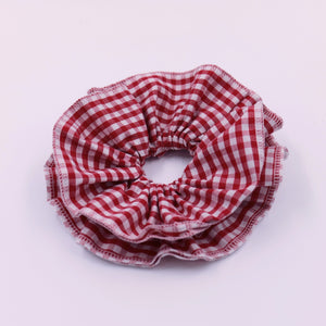 Red Gingham Scrunchie