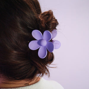 Purple Flower Claw Clip