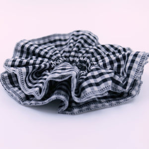 Black Gingham Scrunchie