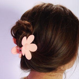 Pink Flower Claw Clip