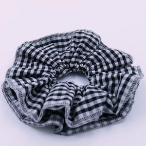 Black Gingham Scrunchie