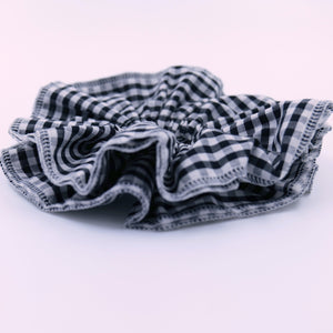 Black Gingham Scrunchie