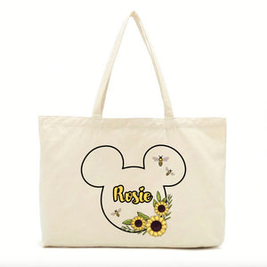 Personalised Sunflower Mickey Tote