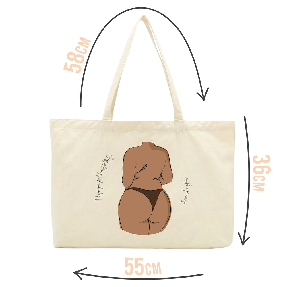 Brown Body Positive Tote