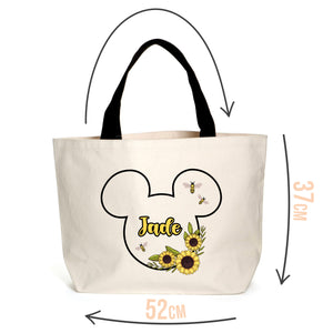 Personalised Sunflower Mickey Tote