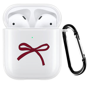 Burgundy Bows AirPod Case