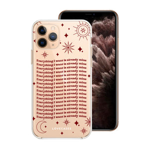 Burgundy Affirmations Phone Case