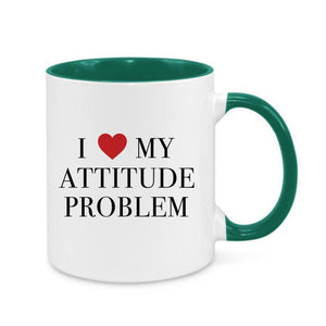 Attitude Problem Slogan White Mug