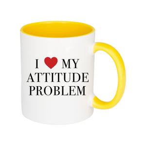 Attitude Problem Slogan White Mug