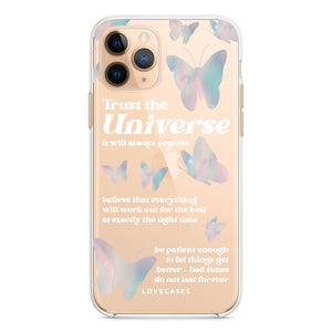 White Cosmic Intentions Phone Case