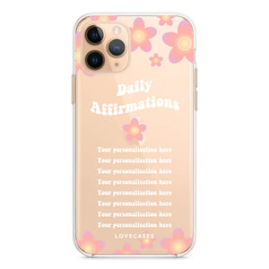 Personalised White Daily Affirmations Phone Case