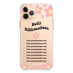 Personalised Black Daily Affirmations Phone Case