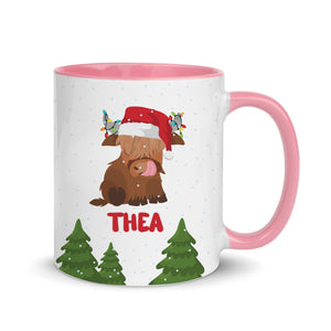 Personalised Santa Baby Highland Cow Mug