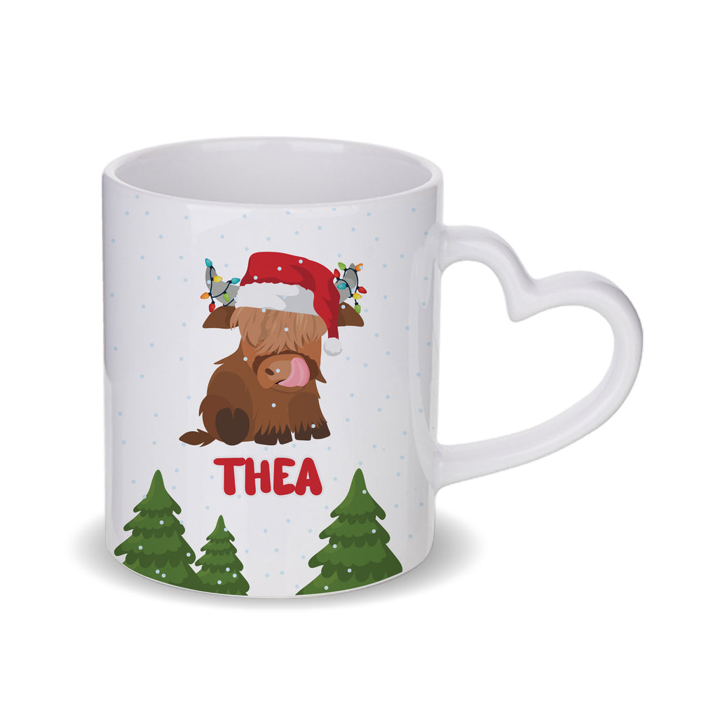 Personalised Santa Baby Highland Cow Mug