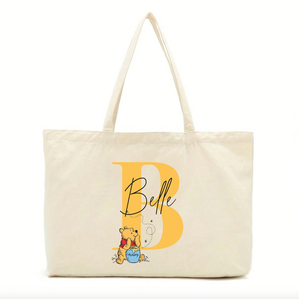 Personalised Winnie The Pooh Initial Tote