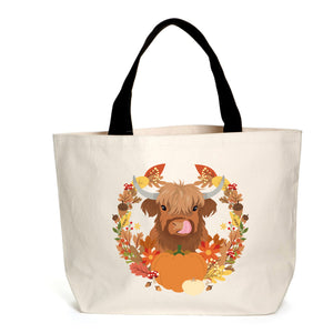 Archie the Autumn Highland Cow Tote