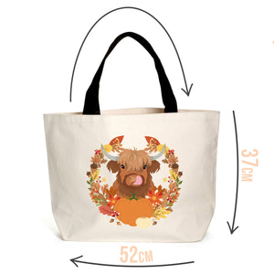 Archie the Autumn Highland Cow Tote