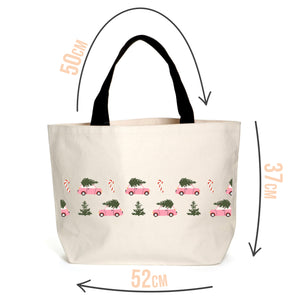 Pink Christmas Hunt Tote