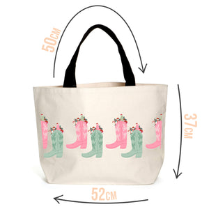 Festive Cowboy Boots Tote