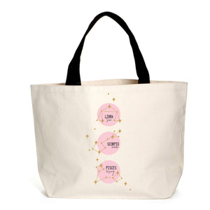 Personalised Pink Sun, Moon & Rising Tote