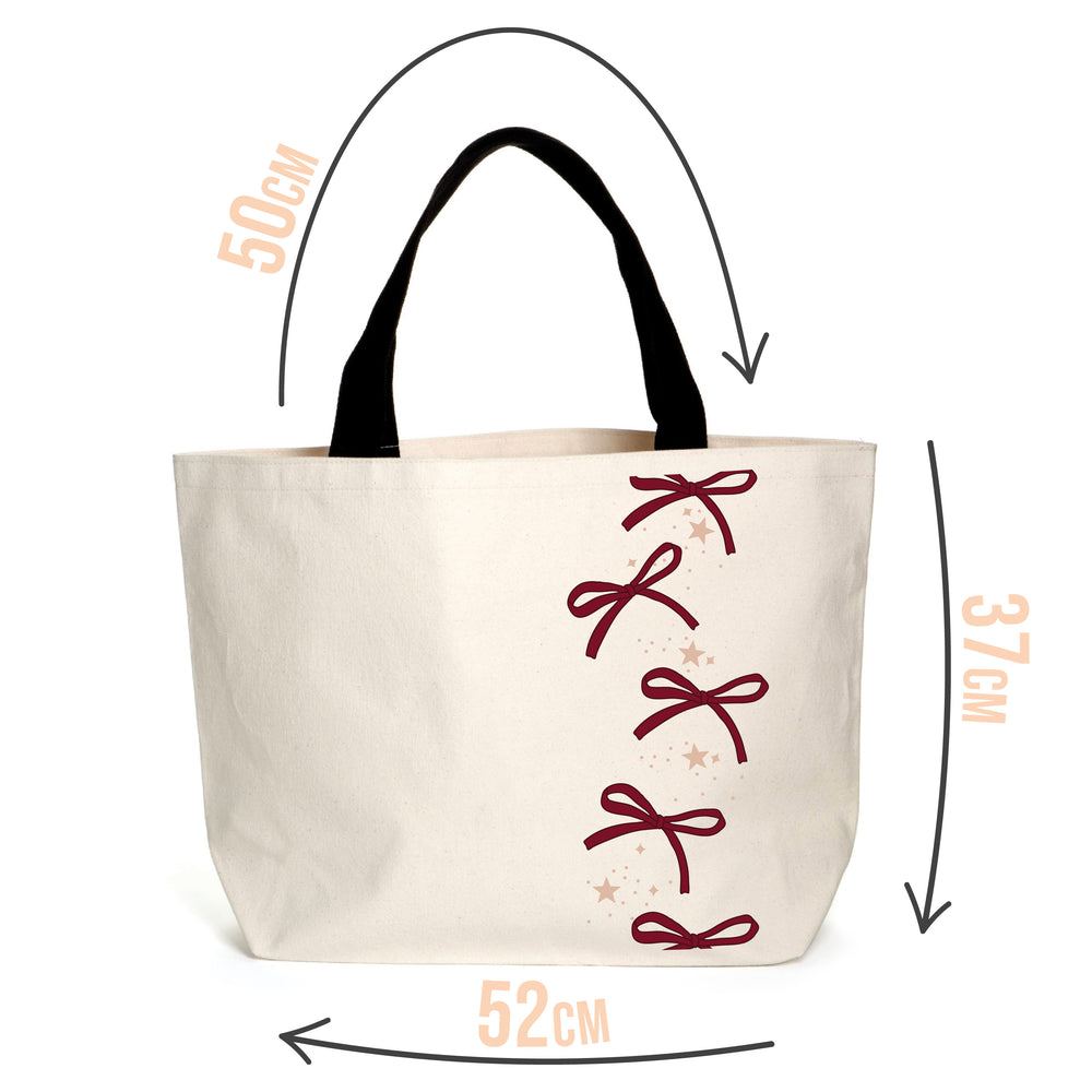 Burgundy Bows Tote