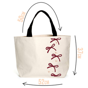 Burgundy Bows Tote