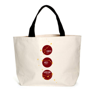 Personalised Burgundy Sun, Moon & Rising Tote