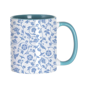 Blue Floral Pattern Mug