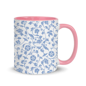 Blue Floral Pattern Mug