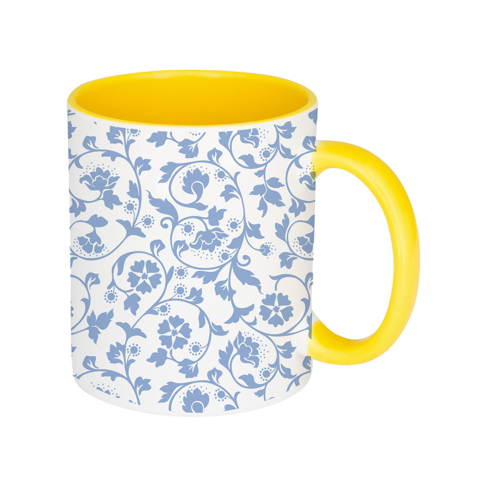 Blue Floral Pattern Mug