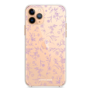 Purple Floral Pattern Phone Case