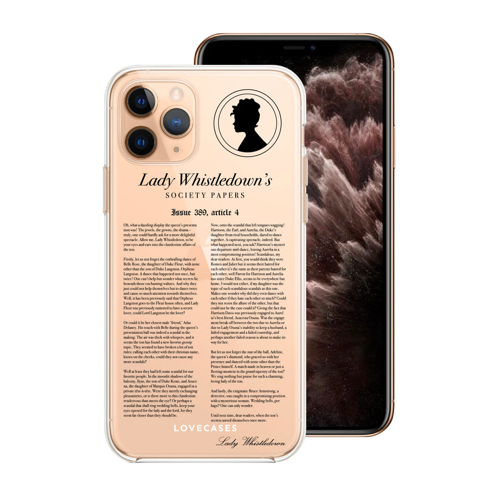 Black LW Society Papers Phone Case